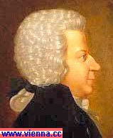 Wolfgang Amadeus Mozart profile painting
