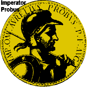 Roman imperator Probus on a coin