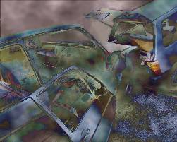 Carcrash - accident / Copyright 2005 Heinz Riemer